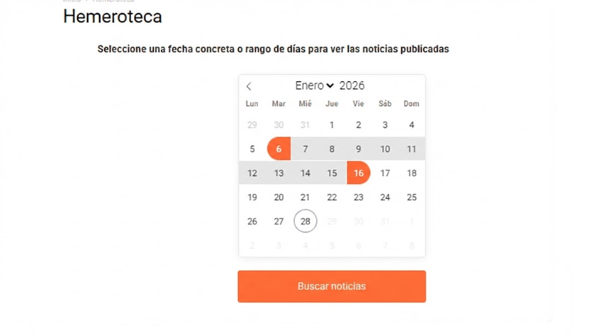 Calendario Real Plugin Hemeroteca